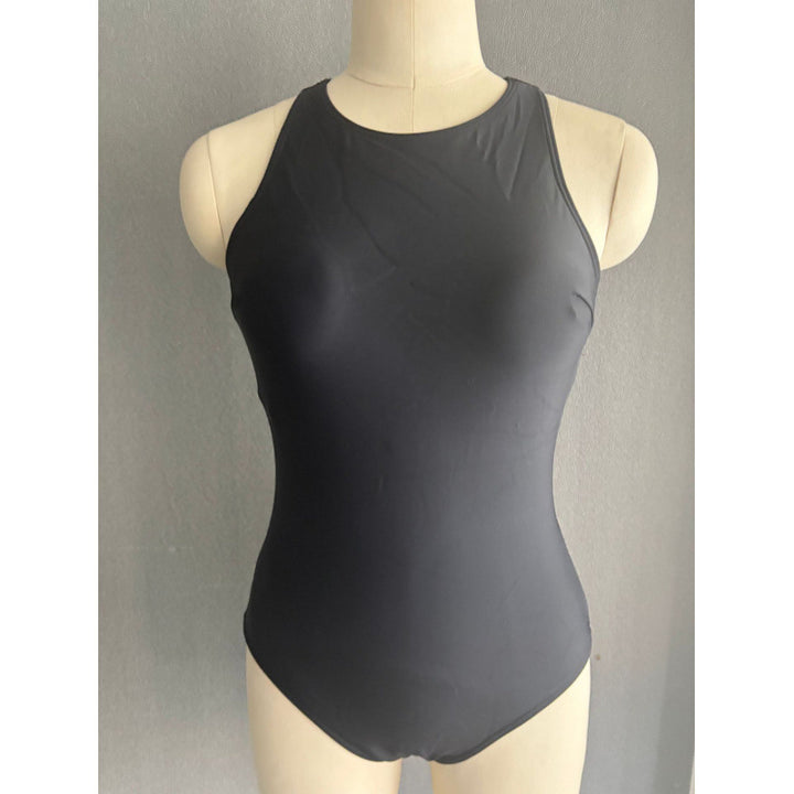Damen Sportlicher Einteiler Badeanzug mit hohem Kragen und ergonomischem Schnitt Drune
