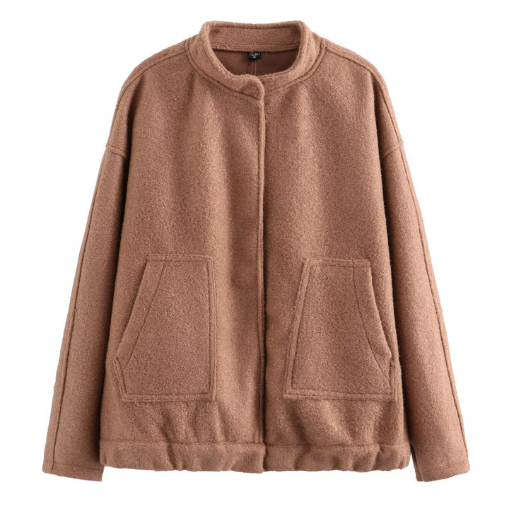 Damen Fleece-Jacke mit praktischen Taschen und elastischem Bund Drune