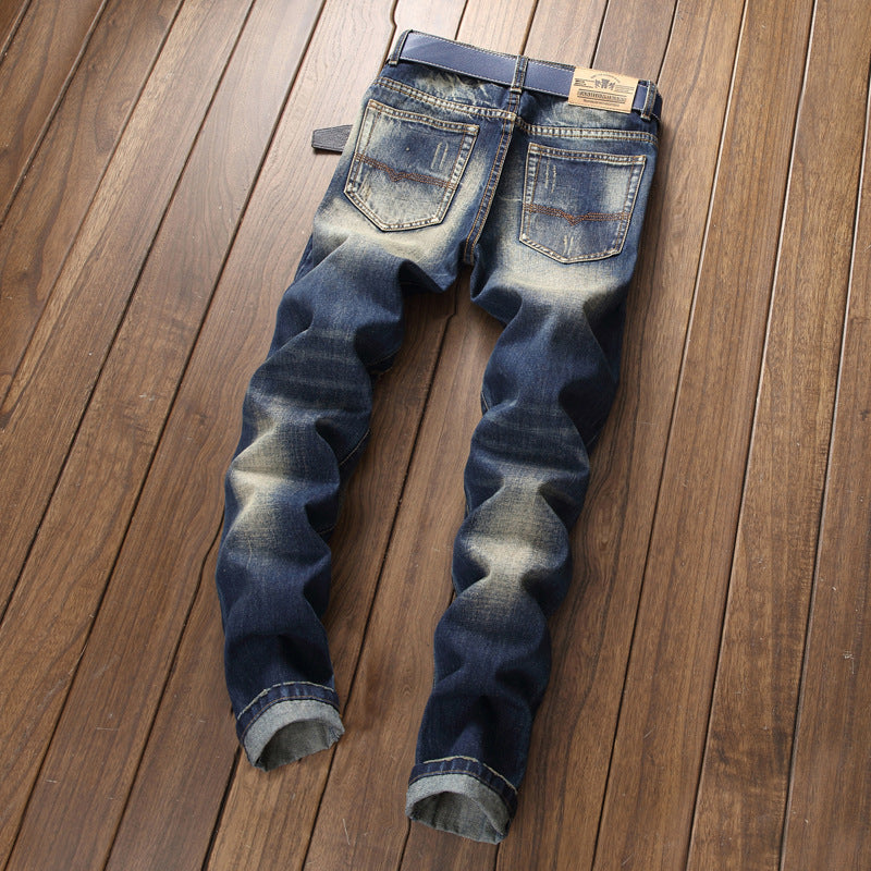 Herren Destroyed Jeans Drune
