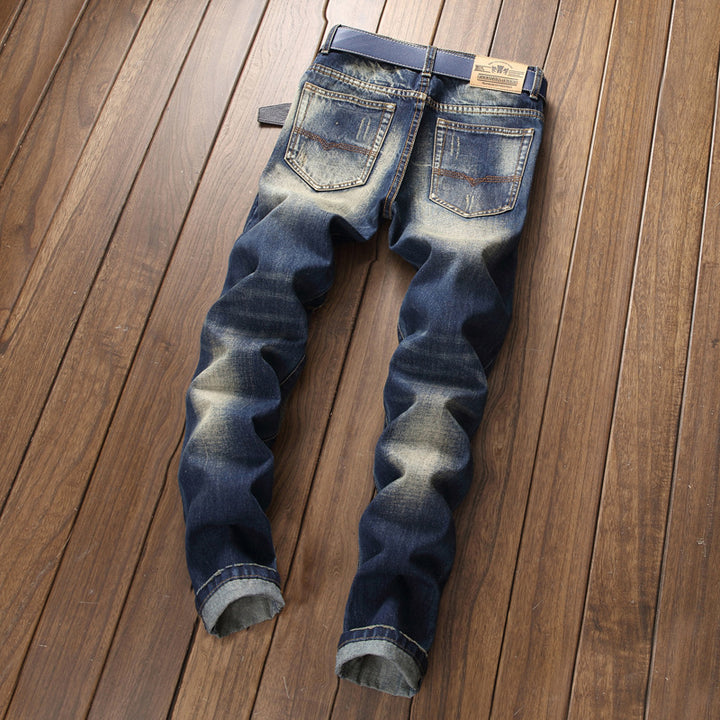 Herren Destroyed Jeans Drune