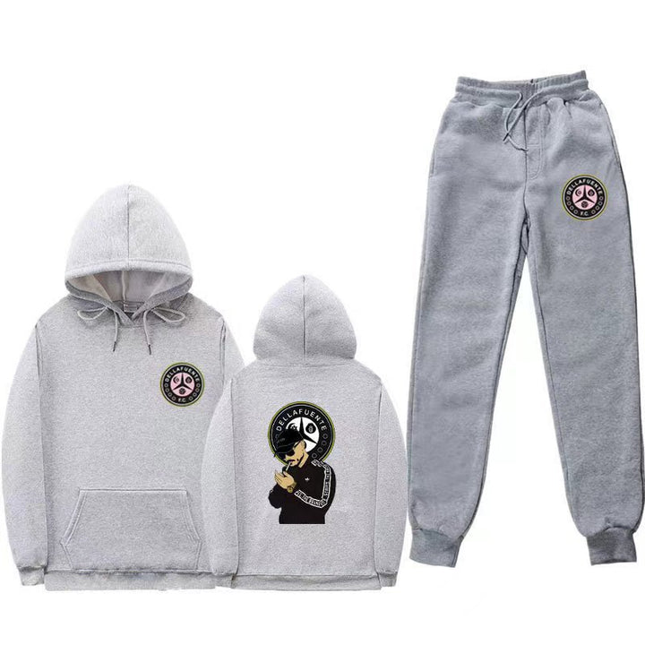 Damen Set aus Kapuzenpullover und Jogginghose mit einzigartigem Druck Drune