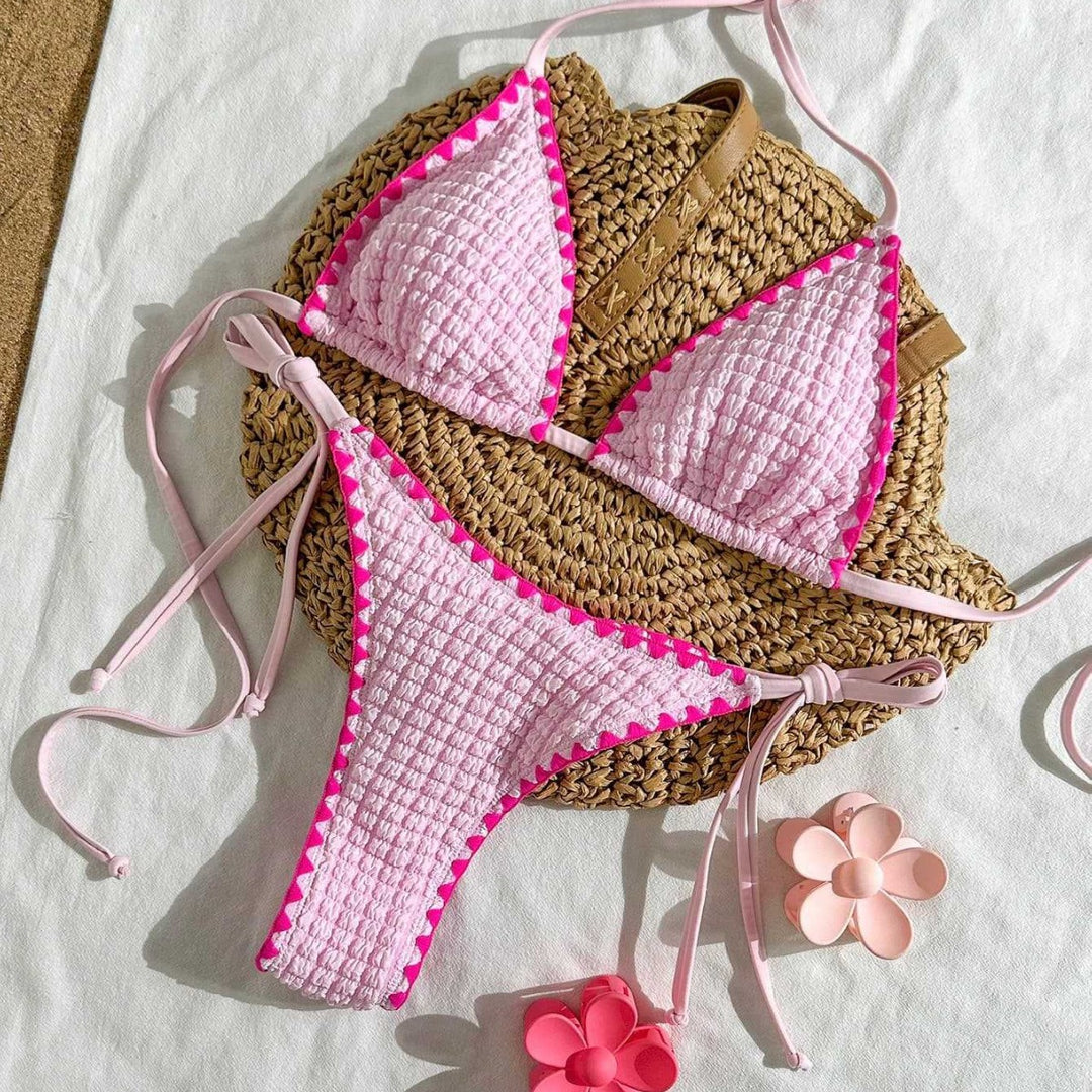 Damen Triangel-Bikini mit raffinierten Rüschendetails Drune