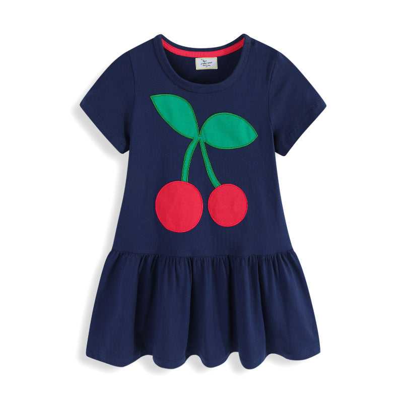 Mädchen Freizeitkleid mit fröhlichem Kirschdesign Drune