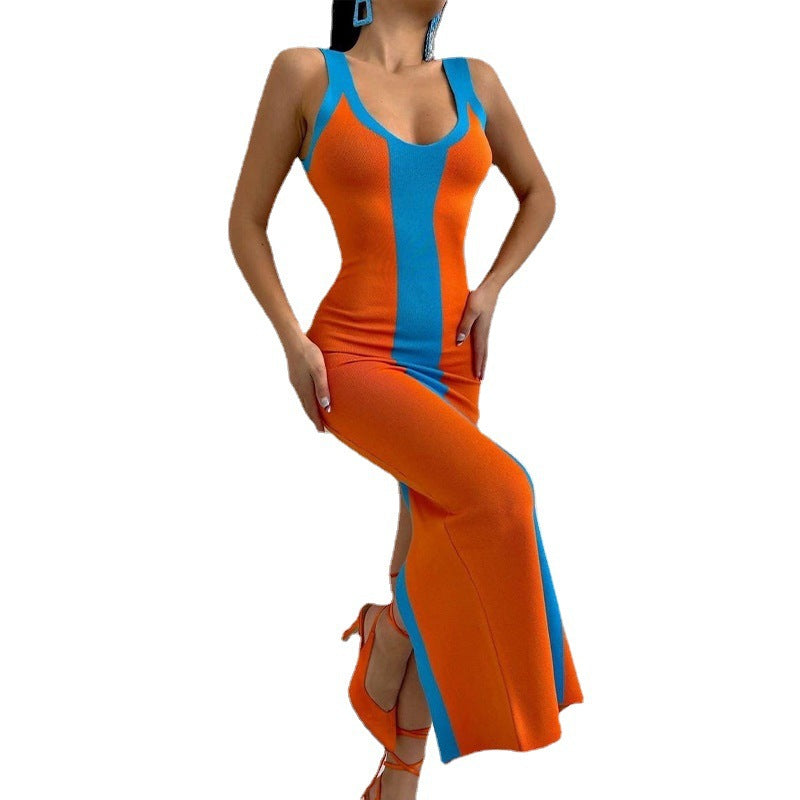 Damen figurbetontes Maxikleid mit grafischem Design Drune