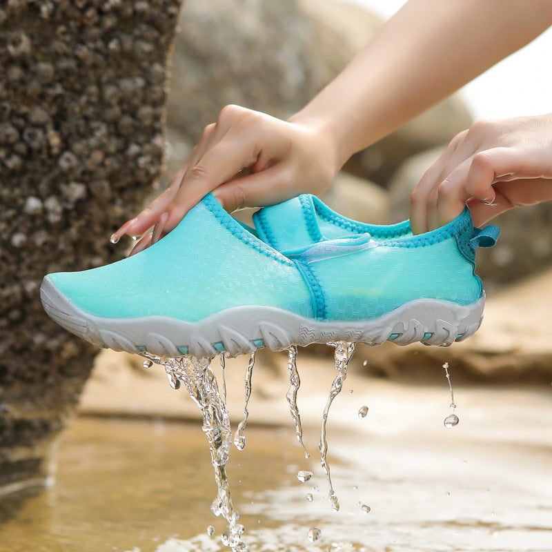 Damen Aquaschuhe mit flexiblem Klettverschluss und rutschfester Sohle Drune