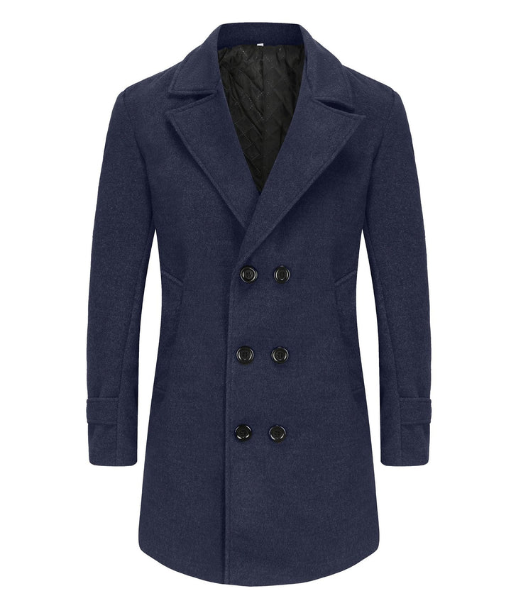 Herren eleganter, taillierter Wollmantel Drune