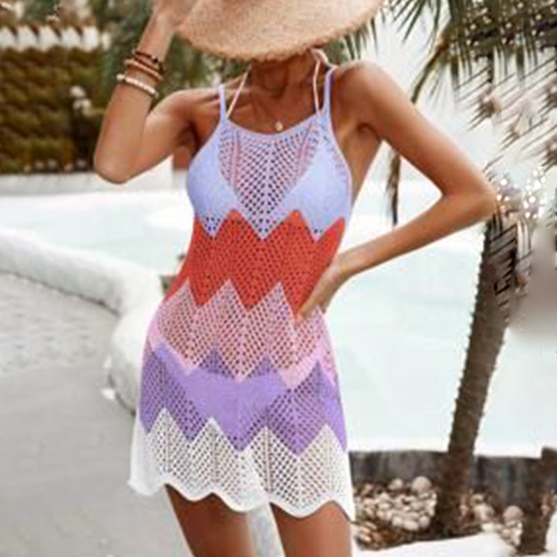 Damen modernes gehäkeltes Strandkleid Drune