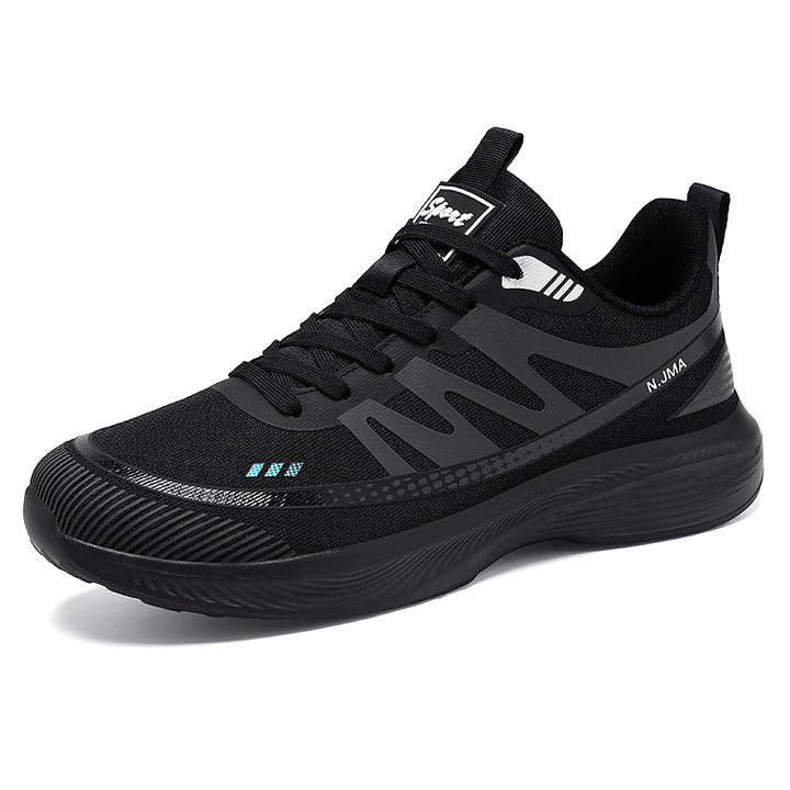 Herren nan leichte atmungsaktive Laufsneaker mit nahtlosem Strickobermaterial, gepolstertem Fersenkragen und reaktiver EVA-Dämpfung Drune