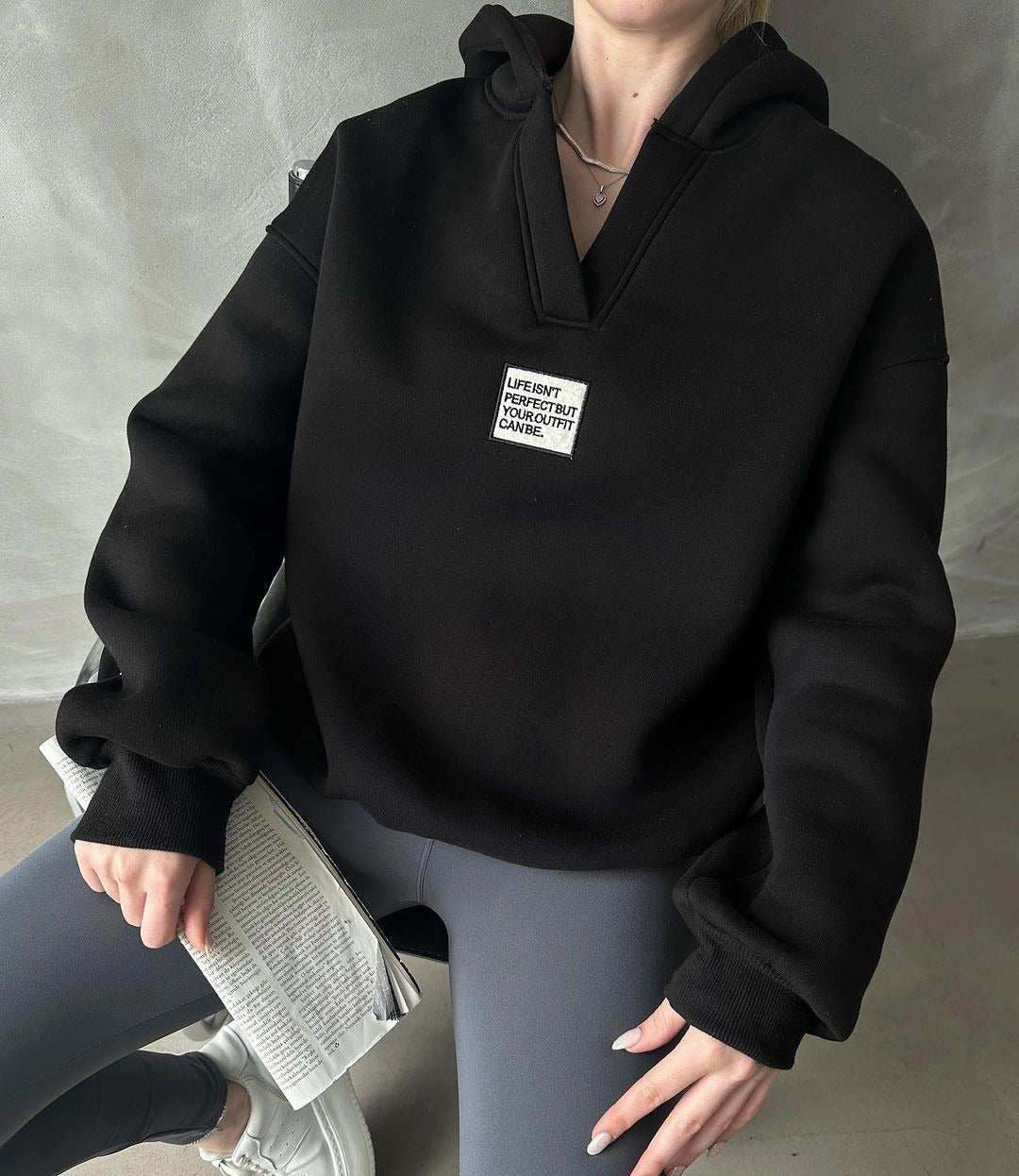 Damen gemütlicher Kapuzenpullover mit lässigem Schnitt und hochwertigen Materialien Drune