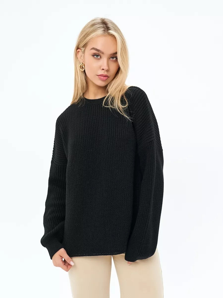 Damen Grobstrickpullover Drune