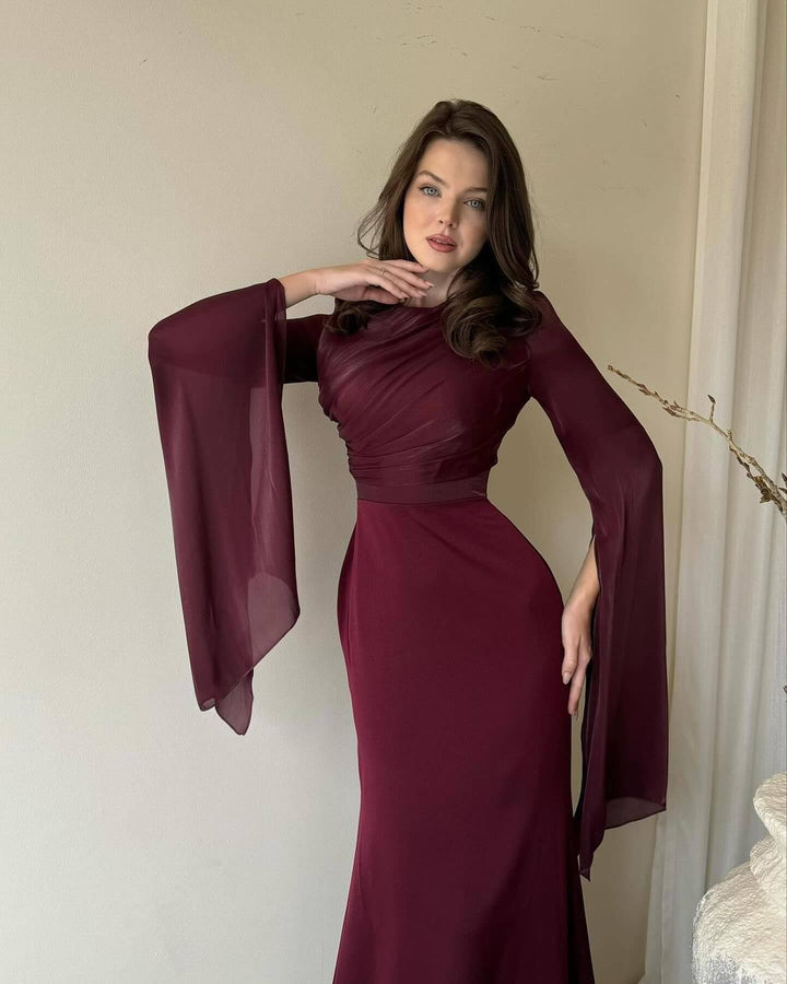 Damen Abendkleid mit eleganter Drapierung Drune
