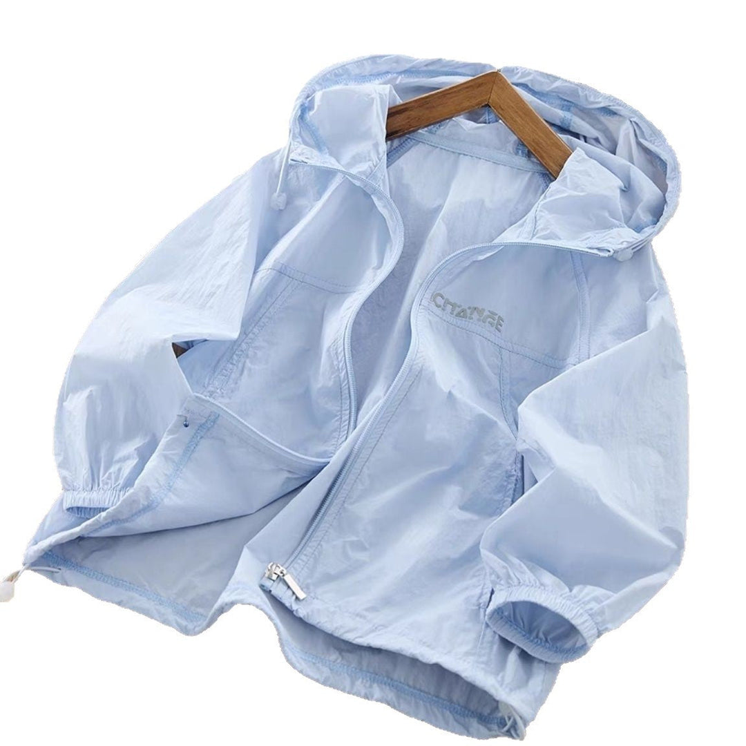 Damen nan ultraleichte Windjacke mit Kapuze und elastischen Bündchen  Drune