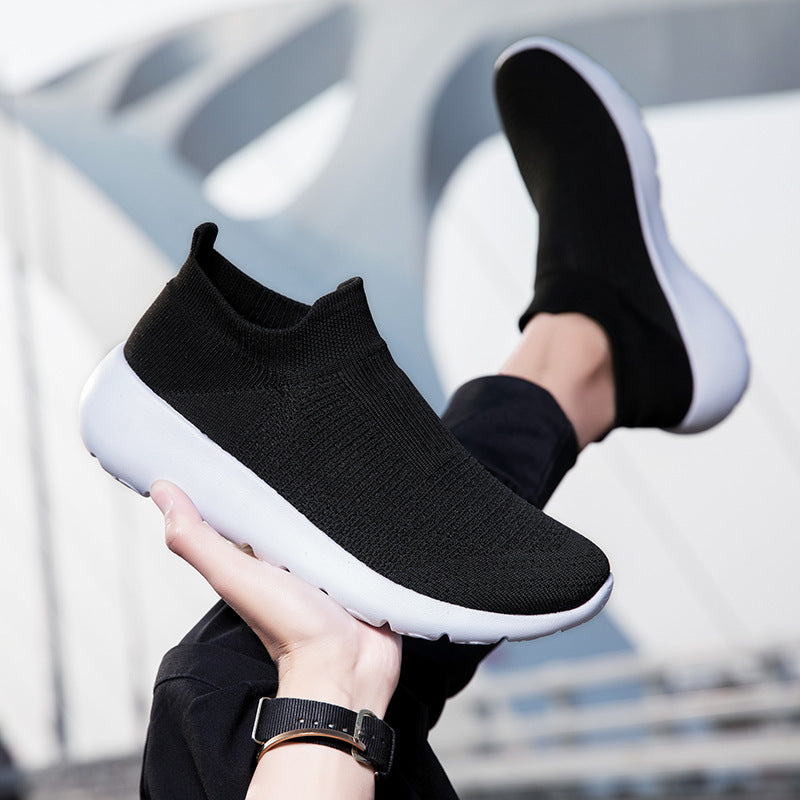 Unisex nan nahtloser Sockensneaker mit atmungsaktiver dreidimensionaler Strickkonstruktion und stoßdämpfender Flexsohle Drune