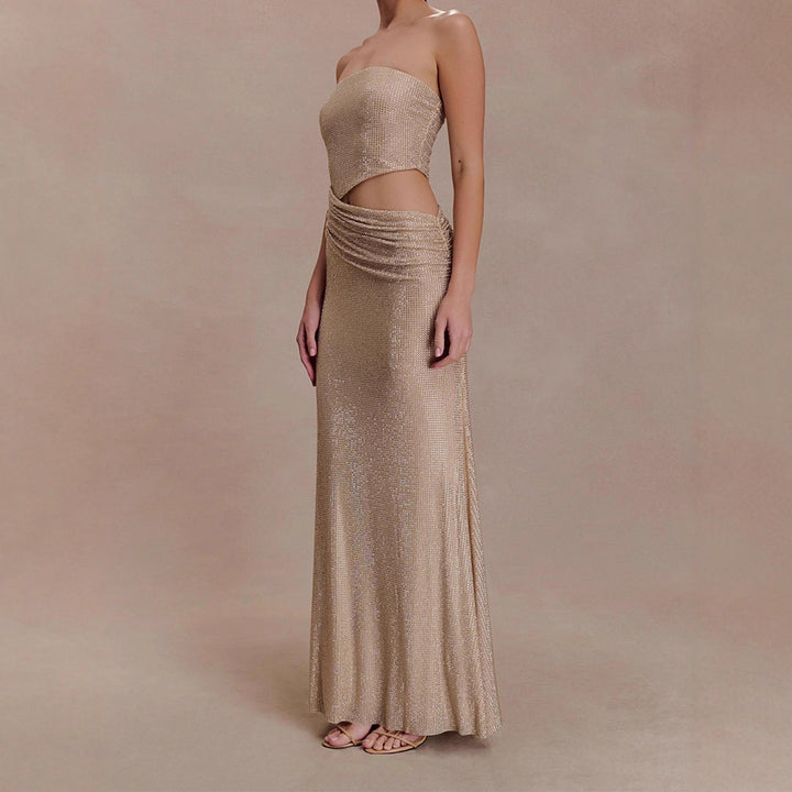 Damen Glamouröses Abendkleid mit Raffungen Drune