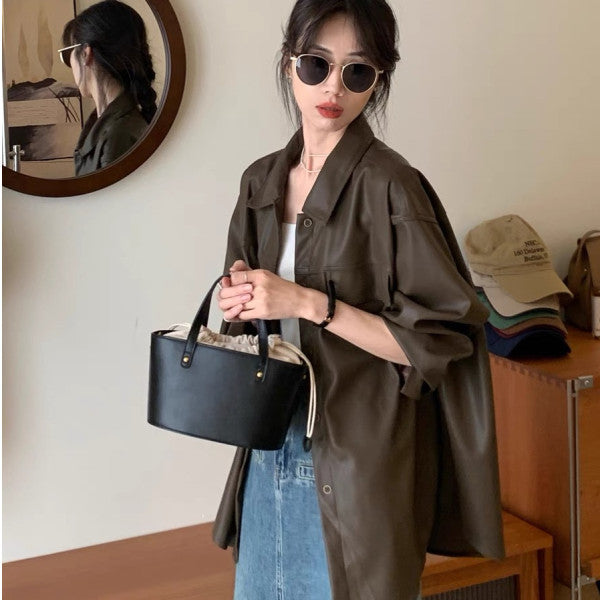 Damen Oberbekleidungsjacke im modischen Oversized-Stil mit praktischen Taschen Drune