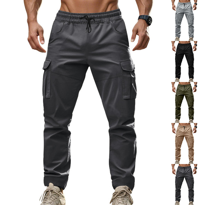 Herren Cargo-Hose mit funktionalen Seitentaschen und elastischem Bund Drune