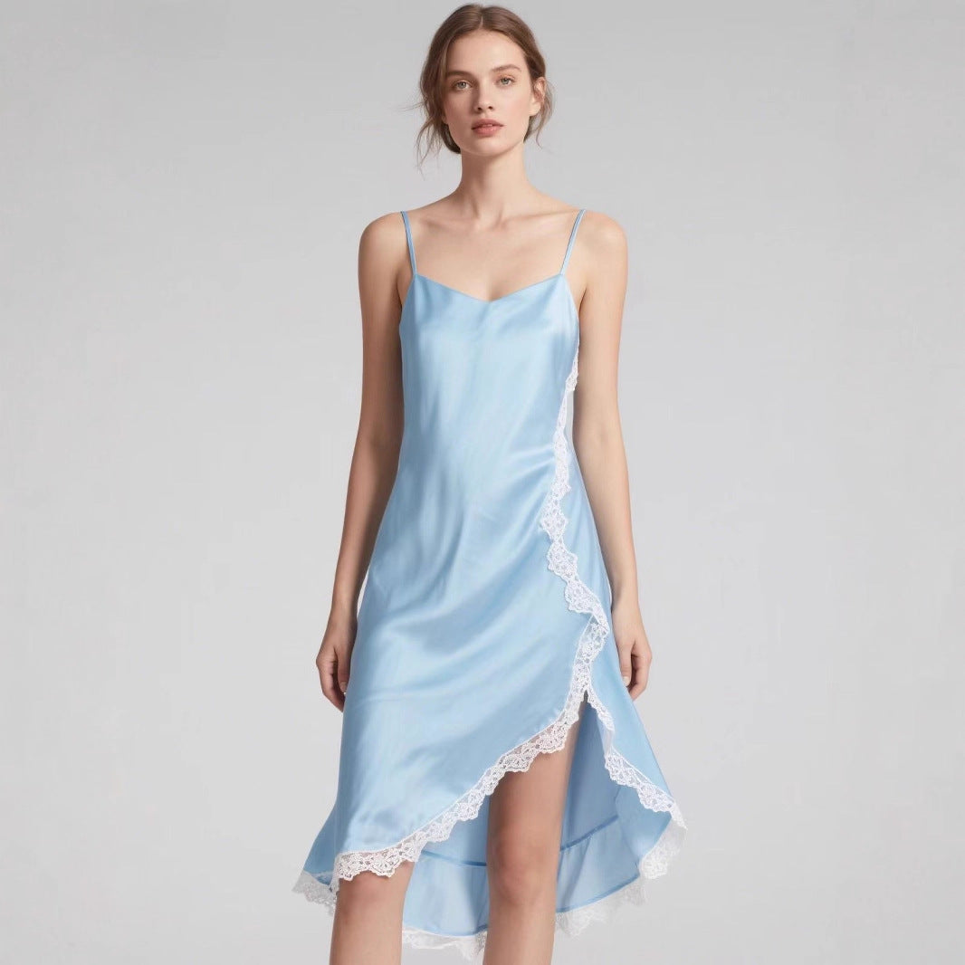 Damen Nachtkleid mit zartem Spitzeinsatz und elegantem Schnitt Drune