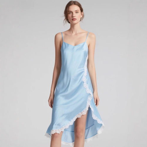 Damen Nachtkleid mit zartem Spitzeinsatz und elegantem Schnitt Drune