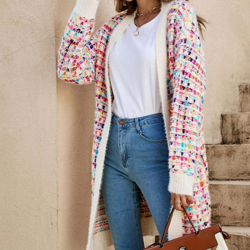 Damen gemütlicher Strickcardigan im modernen Kunstdesign Drune