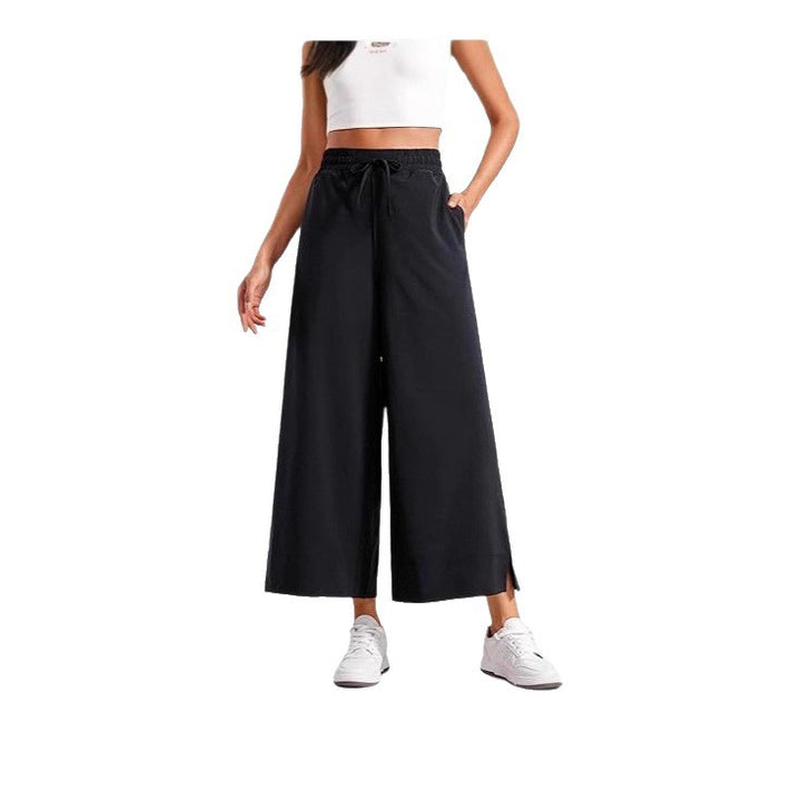 Damen weit geschnittene Sporthose mit elastischem Bund Drune
