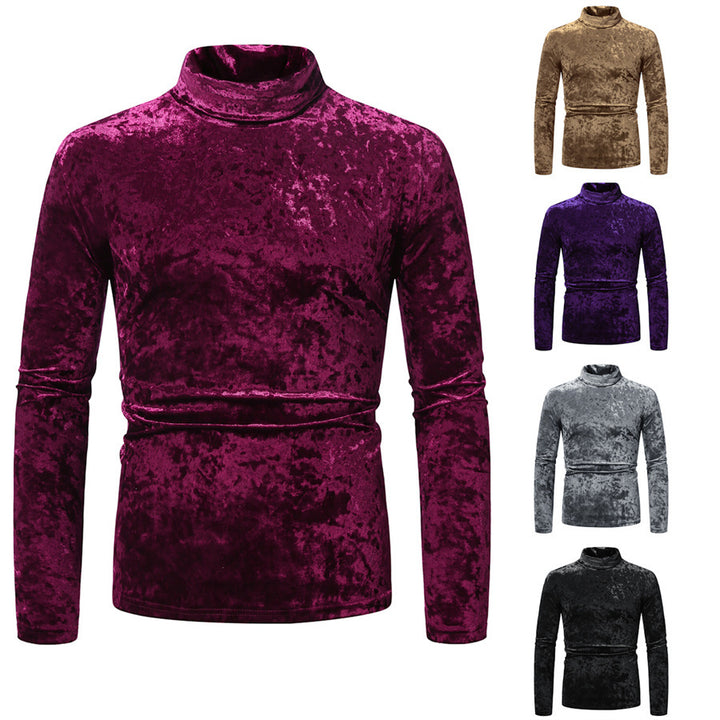 Herren Samt-Rollkragenpullover mit elegantem Design Drune