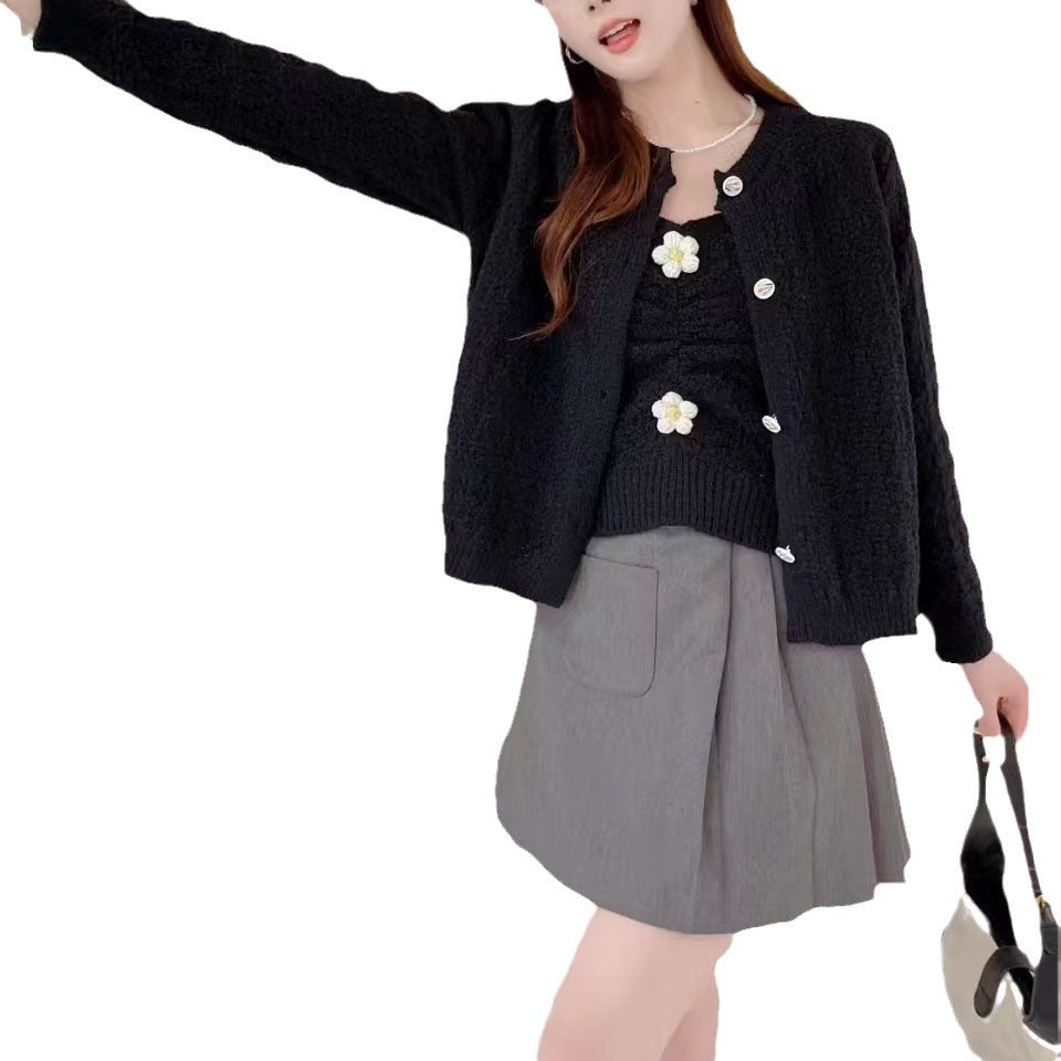Damen Strickjacke mit feiner Struktur Drune