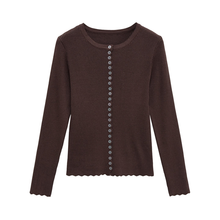 Damen Strickjacke mit dekorativen Knöpfen Drune