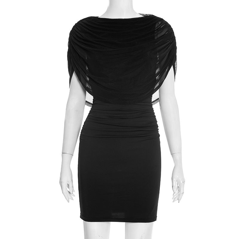 Damen figurbetontes Cocktailkleid mit Drapierung Drune