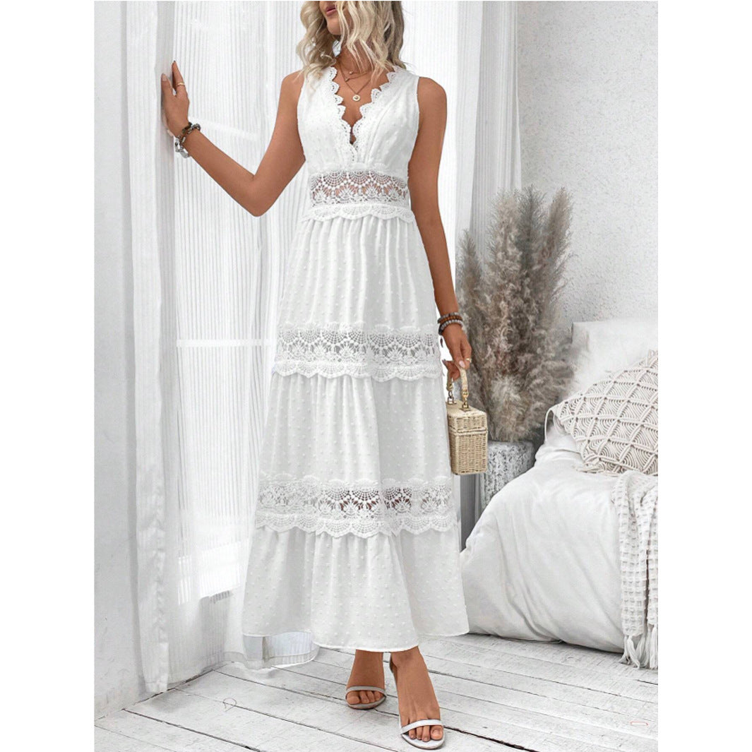 Drune | Spitzenkleid mit V-Ausschnitt