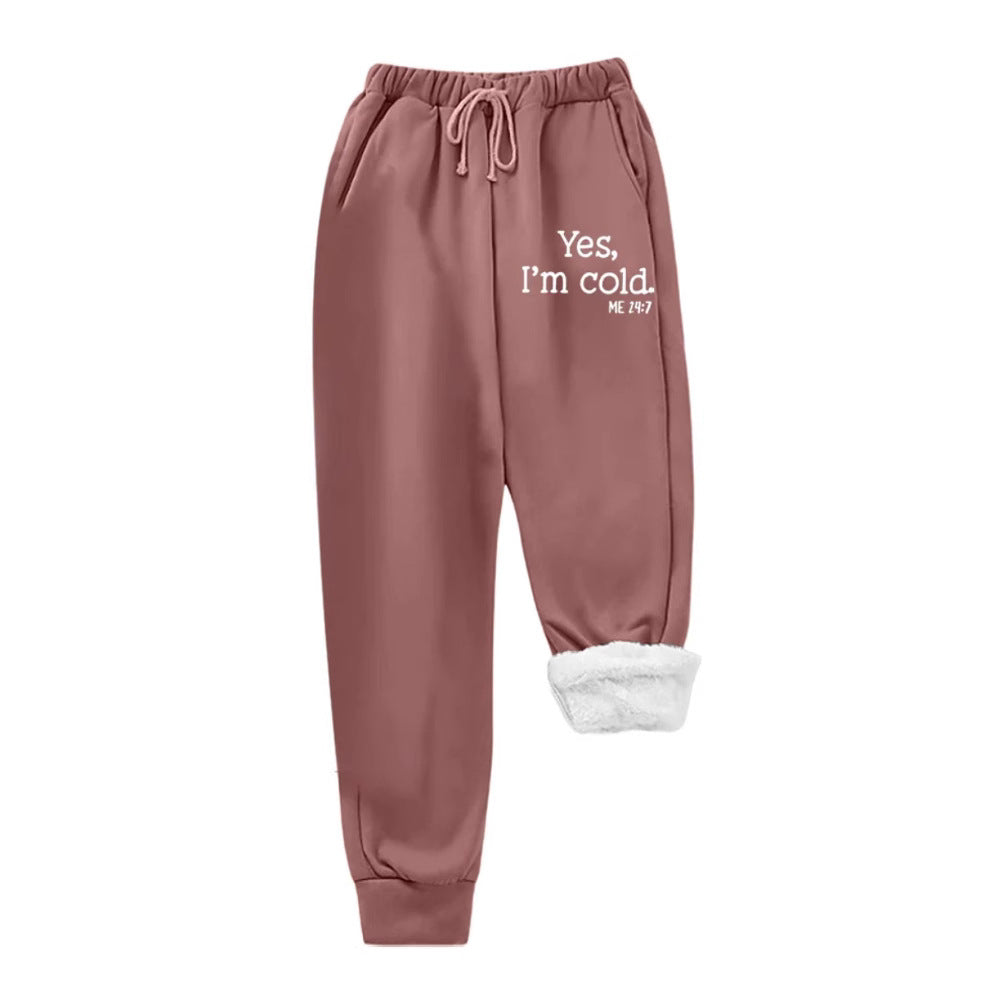 Damen Jogginghose mit flauschigem Innenfutter Drune