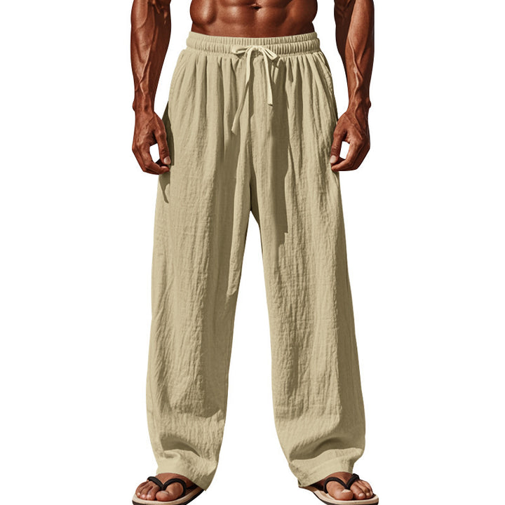 Herren lockere Strandhose mit elastischem Bund und seitlichen Eingrifftaschen Drune
