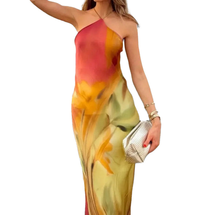 Damen Maxikleid mit eleganten Blumenmuster Drune