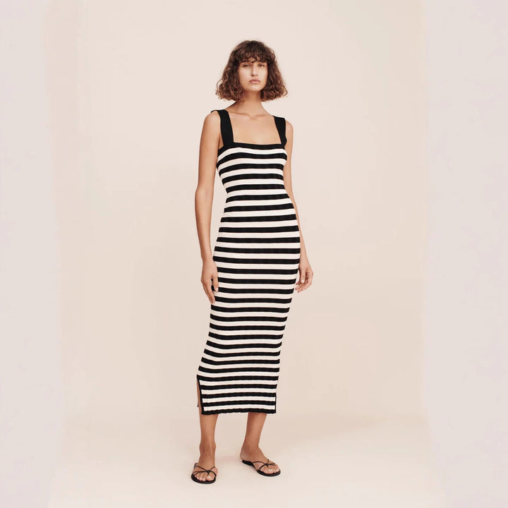 Damen Maxikleid mit gestreiftem Design Drune