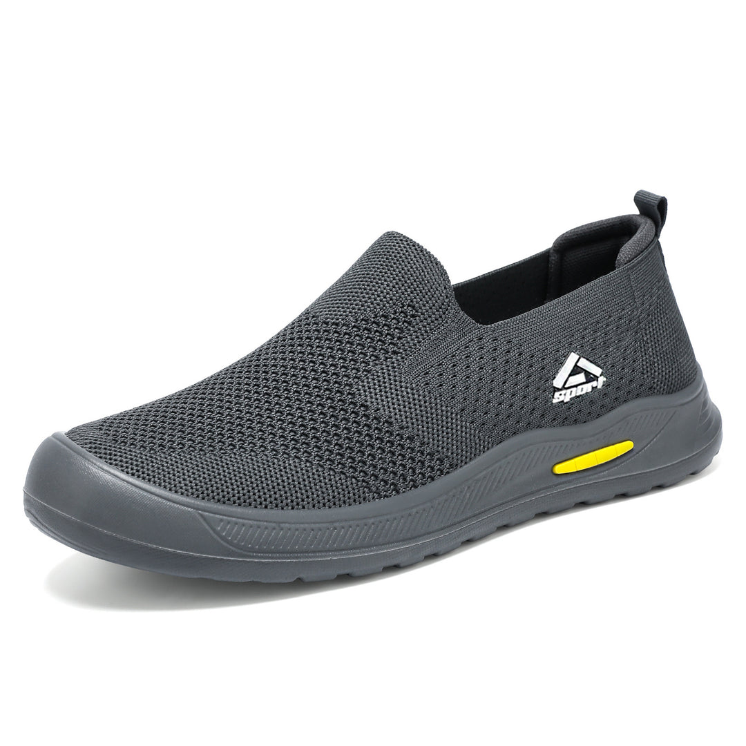 Herren nan atmungsaktiver Strick-Slip-On Alltagssneaker mit elastischem Einstieg, gepolsterter Innensohle und griffiger Leichtprofilsohle Drune