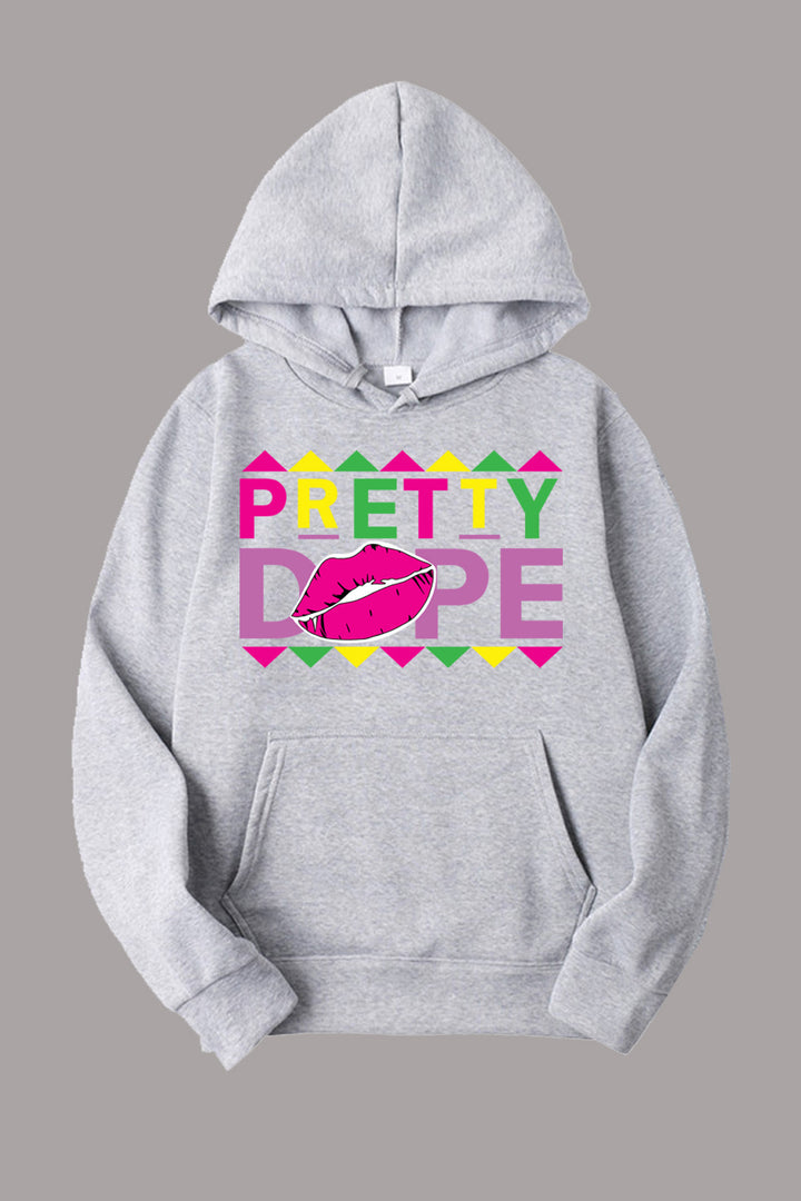 Damen Hoodie mit kreativem Grafikdruck Drune