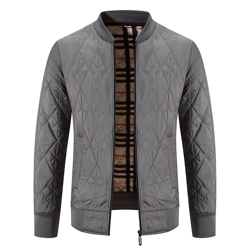 Drune | Herren Winter Steppjacke mit vorderem Reißverschluss und Bündchen