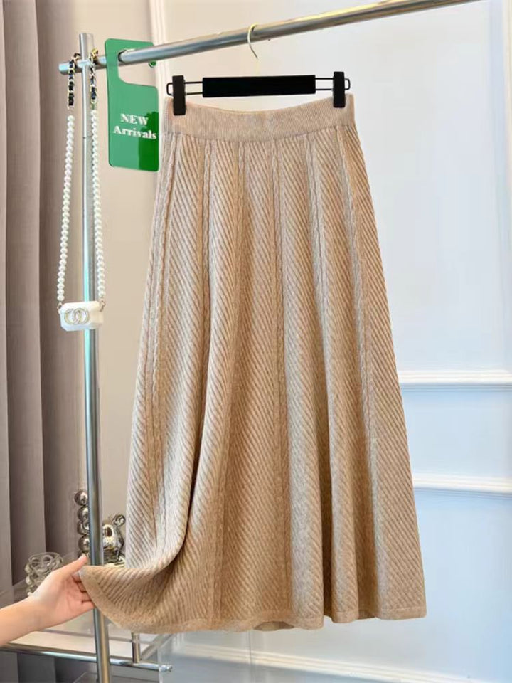 Damen Maxirock mit strukturiertem Rippdesign Drune