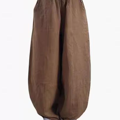 Damen Leichte und luftige Palazzo-Hose mit weitem Schnitt Drune