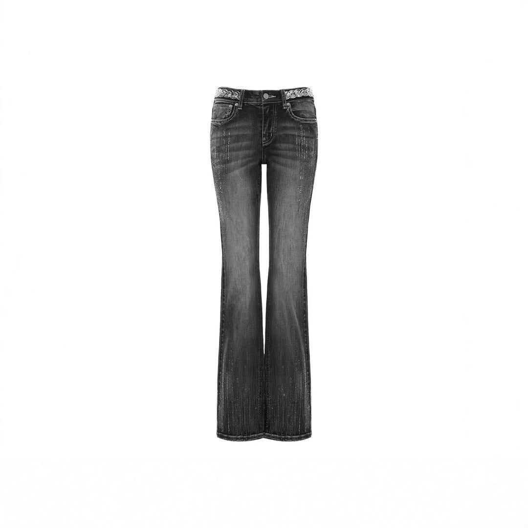 Damen Bootcut Jeans Drune