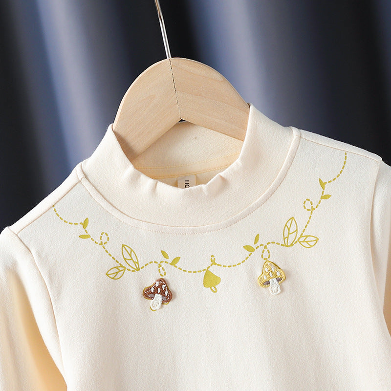 Mädchen Langarmshirt mit floralem Applikationsdesign Drune