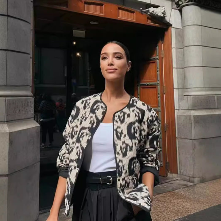 Damen Kariertes Overshirt mit kontrastierenden Details und lässigem Schnitt Drune