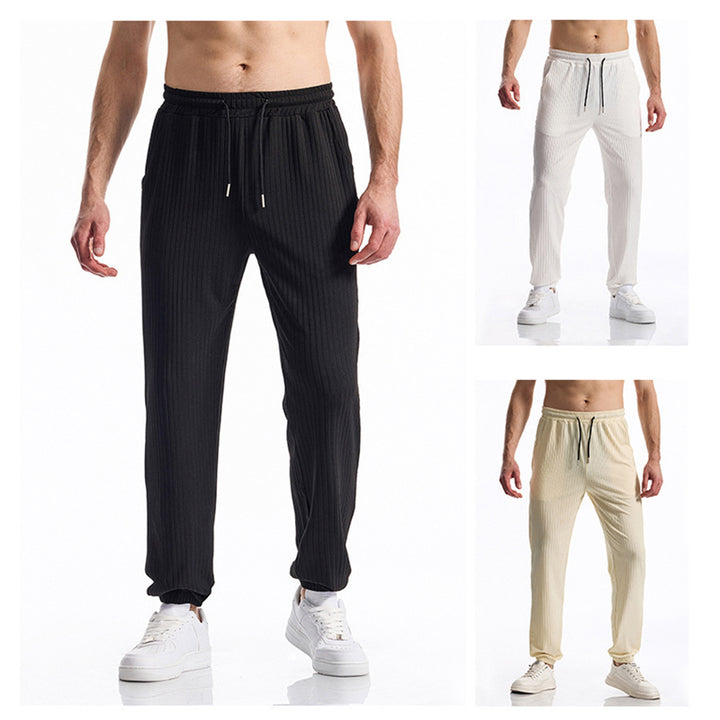 Herren bequeme Activewear-Hose mit elastischem Bund und gestreiftem Design Drune