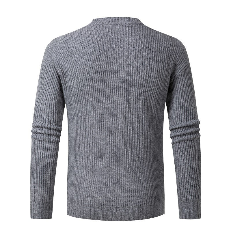 Damen gestreifte Strickjacke mit modischem Schnitt und praktischen Taschen Drune