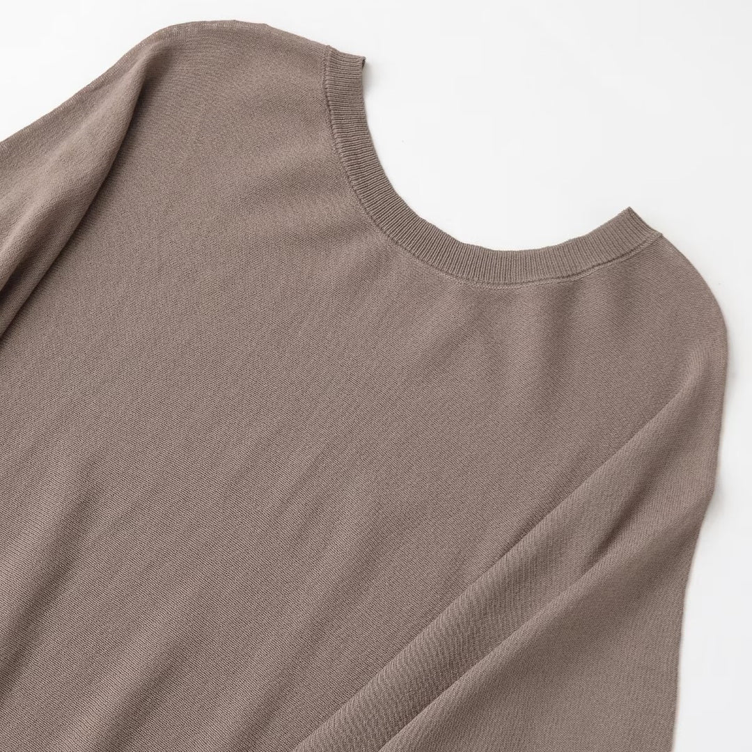 Damen luftiges Kleid mit weitem Schnitt und eleganten Puffärmeln Drune