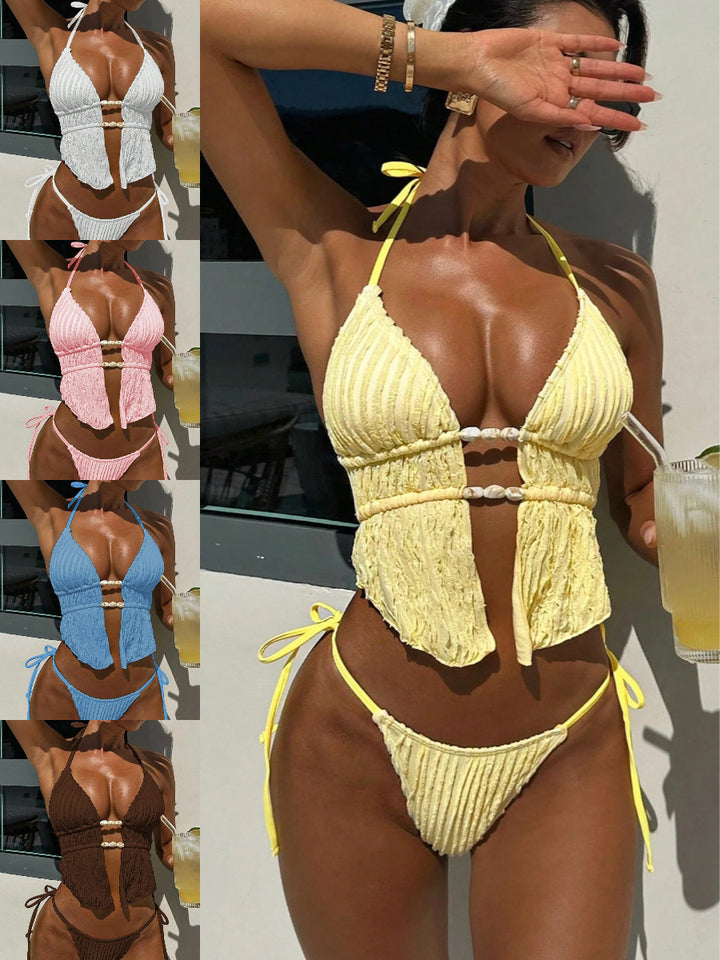 Damen Triangel-Bikini mit gerafftem Design und eleganten Details Drune