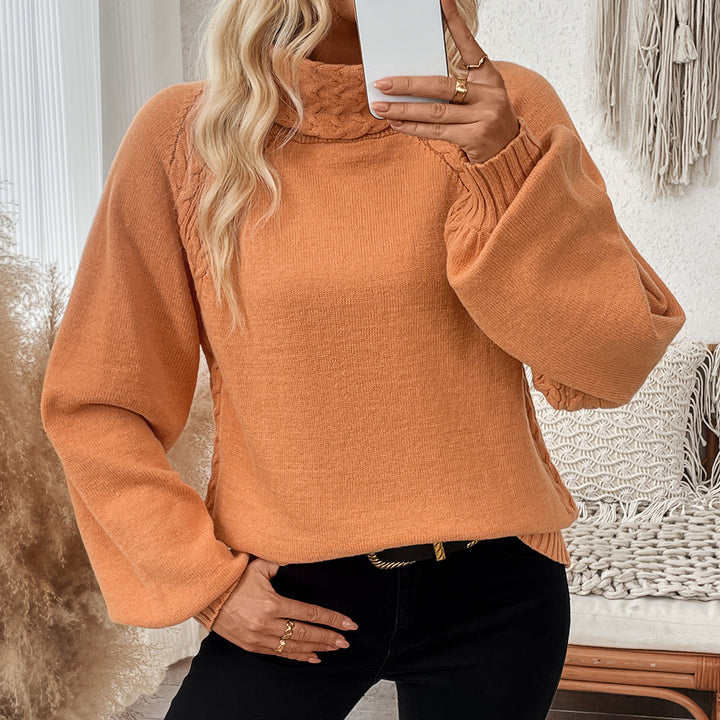 Damen Strickpullover mit hohem Kragen Drune