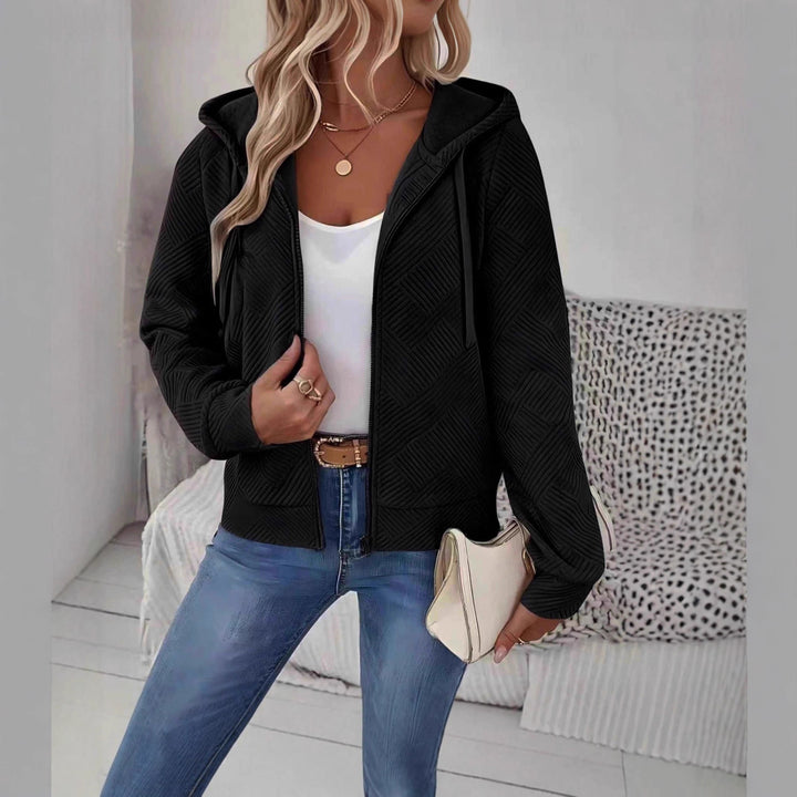 Damen Sportliche Kapuzenjacke mit strukturiertem Design und praktischen Taschen Drune