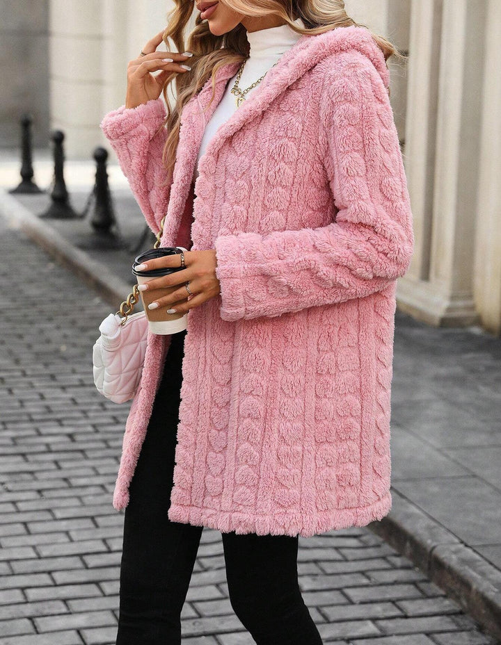 Drune | Texturiertes Faux-Fur-Mantel - Gemütliche leichte Schicht - Weicher Polyester-Mix - Legere Oberbekleidung