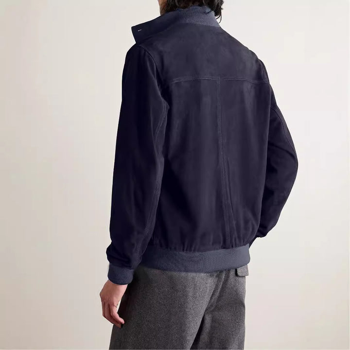 Herren modische Übergangsjacke mit hohen Kragen und aufgesetzten Taschen Drune
