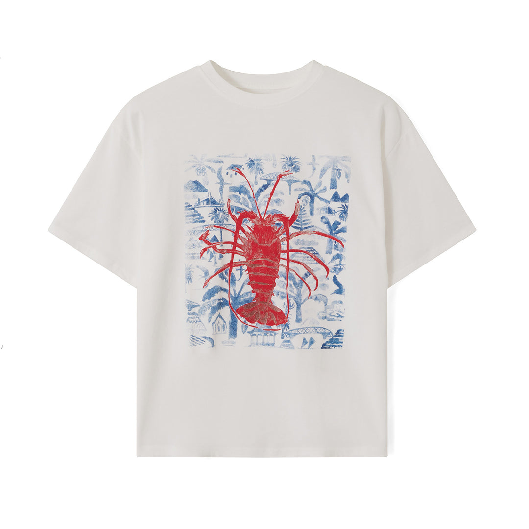 Damen T-Shirt mit künstlerischem Motiv im Vintage-Stil Drune